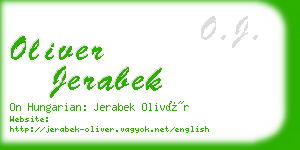 oliver jerabek business card